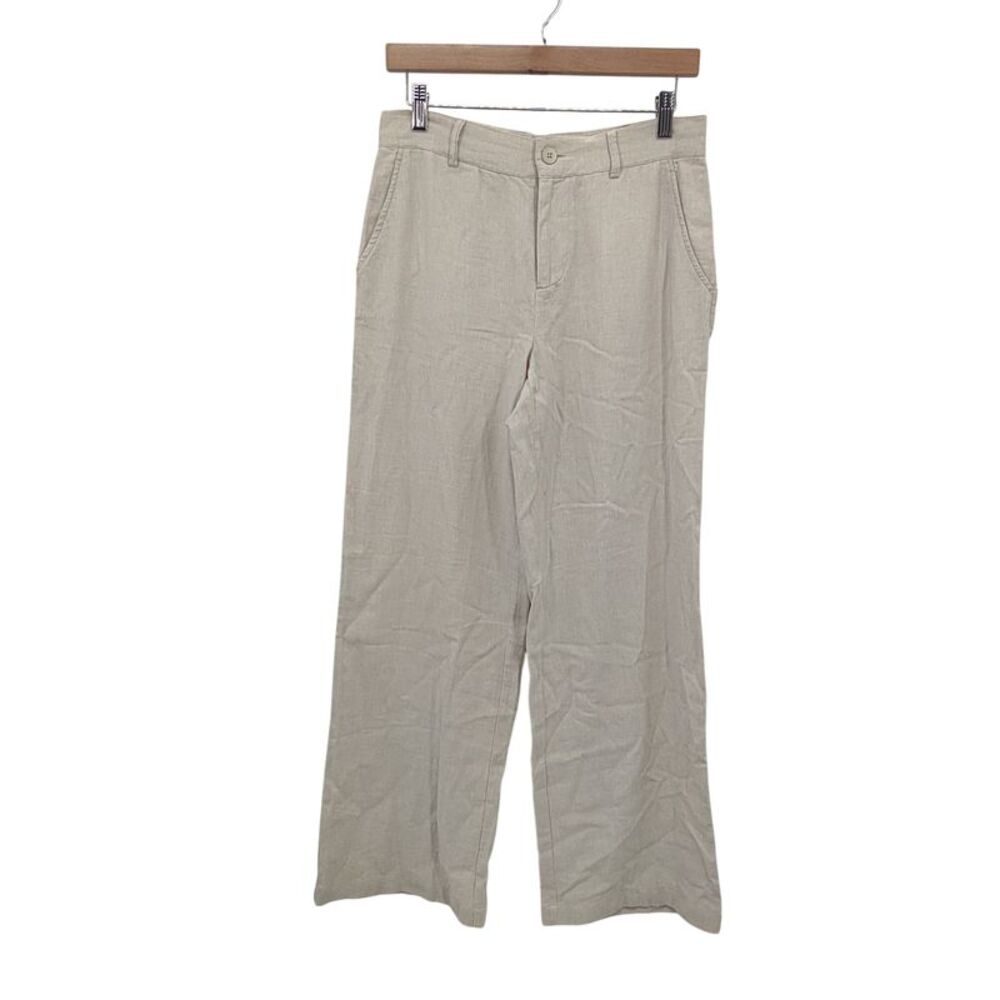Niczoe Women 31" Linen Cotton Eliot Pants White 2